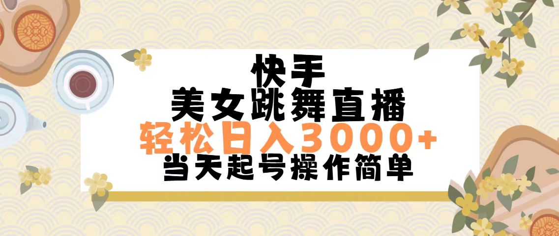 （11565期）快手美女跳舞直播，轻松日入3000+简单无脑-网创资源总站