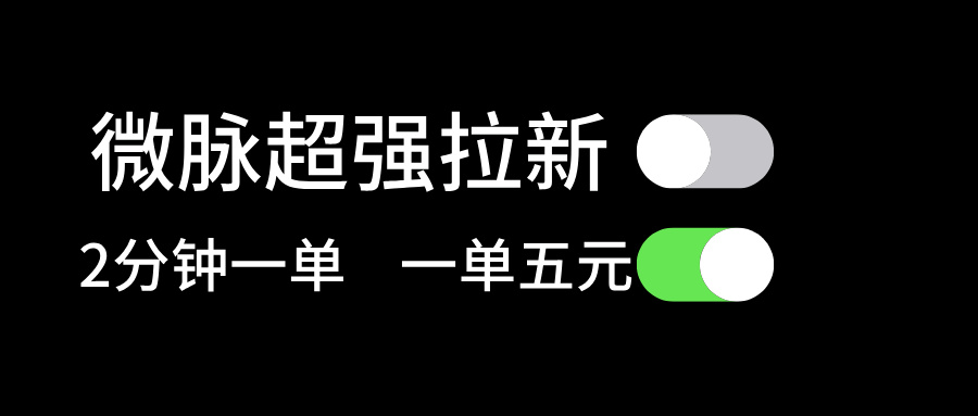 （11580期）微脉超强拉新， 两分钟1单， 一单利润5块，适合小白-网创资源总站