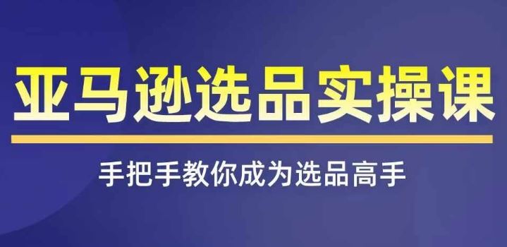 亚马逊选品实操课程，快速掌握亚马逊选品的技巧，覆盖亚马逊选品所有渠道-网创资源总站