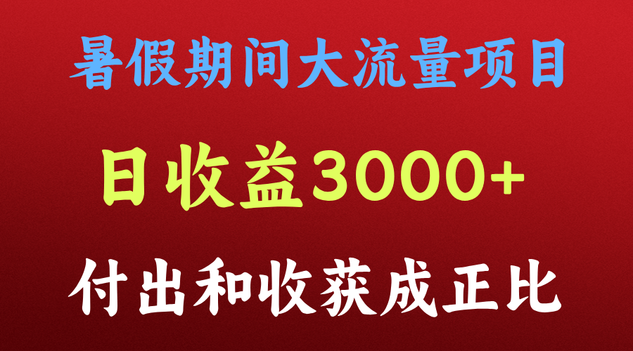 一天收益3000+，暑假期间， 这个项目才是真火-网创资源总站