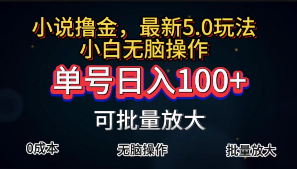 （11651期）全自动小说撸金，单号日入100+小白轻松上手，无脑操作-网创资源总站