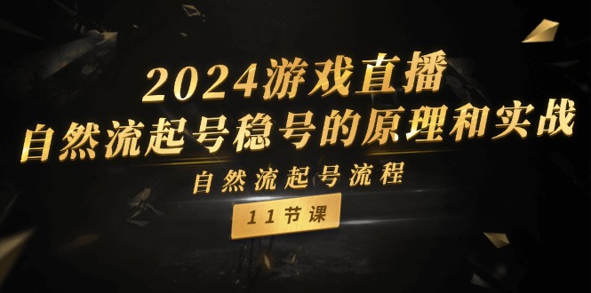 （11653期）2024游戏直播-自然流起号稳号的原理和实战，自然流起号流程（11节）-网创资源总站