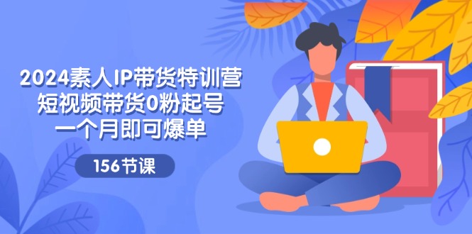 2024素人IP带货特训营，短视频带货0粉起号，一个月即可爆单（156节）-网创资源总站
