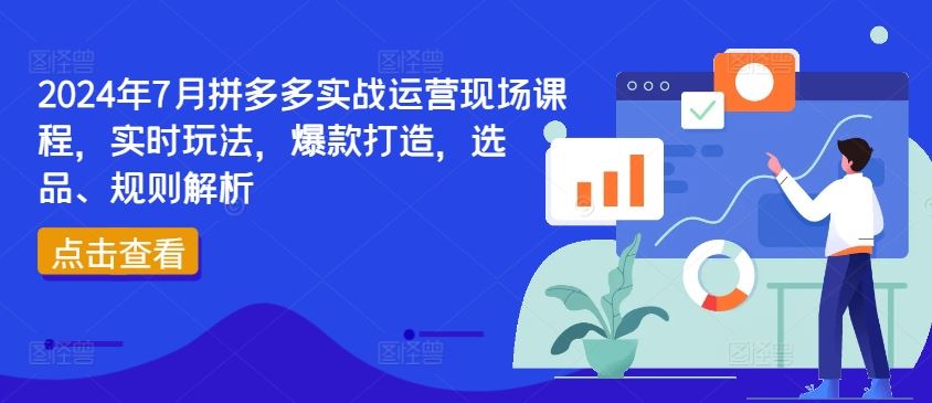 2024年7月拼多多实战运营现场课程，实时玩法，爆款打造，选品、规则解析-网创资源总站
