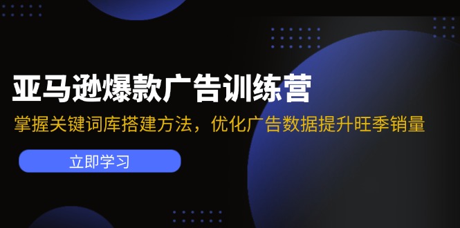 （11858期）亚马逊爆款广告训练营：掌握关键词库搭建方法，优化广告数据提升旺季销量-网创资源总站