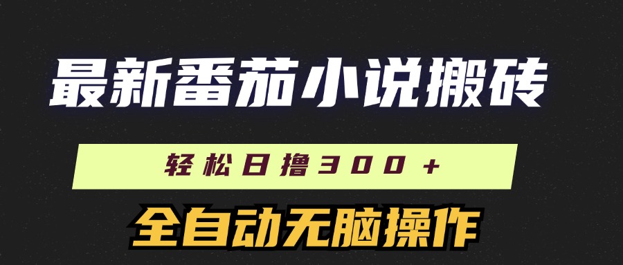 （11904期）最新番茄小说搬砖，日撸300＋！全自动操作，可矩阵放大-网创资源总站