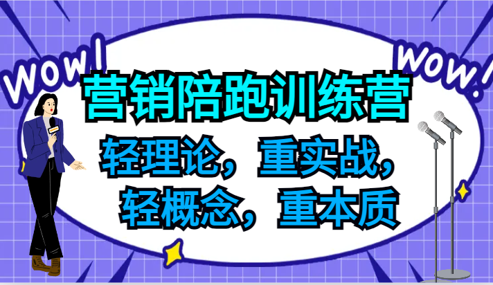 营销陪跑训练营，轻理论，重实战，轻概念，重本质，适合中小企业和初创企业的老板-网创资源总站