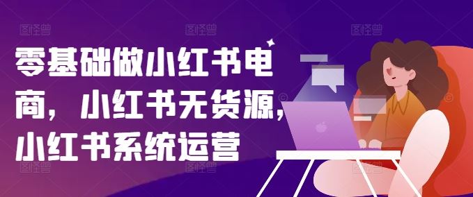 零基础做小红书电商，小红书无货源，小红书系统运营-网创资源总站