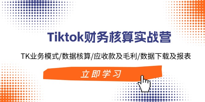 （11978期）Tiktok财务核算实战营：TK业务模式/数据核算/应收款及毛利/数据下载及报表-网创资源总站