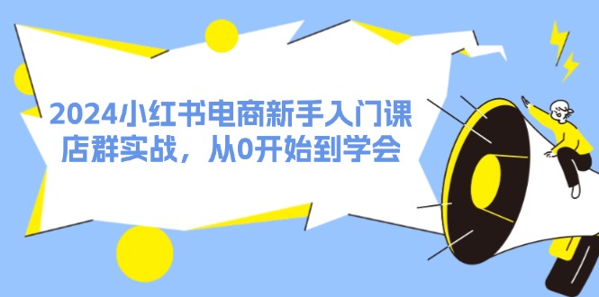 2024小红书电商新手入门课，店群实战，从0开始到学会（31节）-网创资源总站