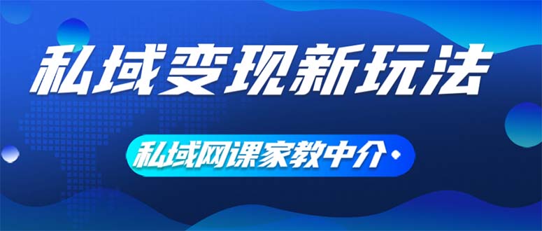 （12089期）私域变现新玩法，网课家教中介，只做渠道和流量，让大学生给你打工、0…-网创资源总站