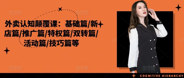 外卖认知颠覆课：基础篇/新店篇/推广篇/特权篇/双转篇/活动篇/技巧篇等-网创资源总站
