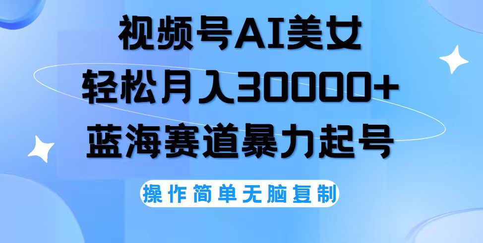 （12125期）视频号AI美女跳舞，轻松月入30000+，蓝海赛道，流量池巨大，起号猛，无…-网创资源总站