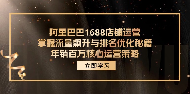 （12184期）阿里巴巴1688店铺运营，掌握流量飙升与排名优化秘籍 年销百万核心运营策略-网创资源总站