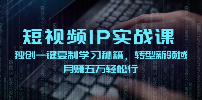 短视频IP实战课，独创一键复制学习秘籍，转战新领域，月赚五万轻松行-网创资源总站