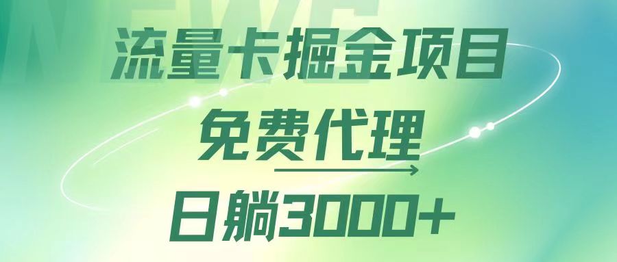 （12321期）流量卡掘金代理，日躺赚3000+，变现暴力，多种推广途径-网创资源总站