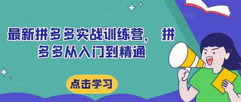 最新拼多多实战训练营， 拼多多从入门到精通-网创资源总站