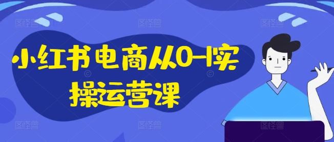 小红书电商从0-1实操运营课，小红书手机实操小红书/IP和私域课/小红书电商电脑实操板块等-网创资源总站