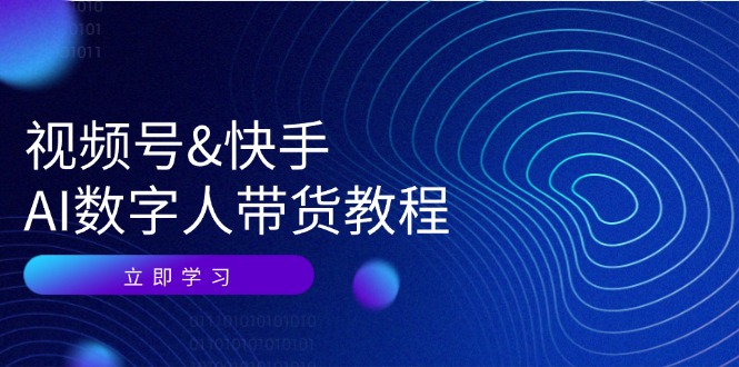 （12470期）视频号&快手-AI数字人带货教程：认知、技术、运营、拓展与资源变现-网创资源总站