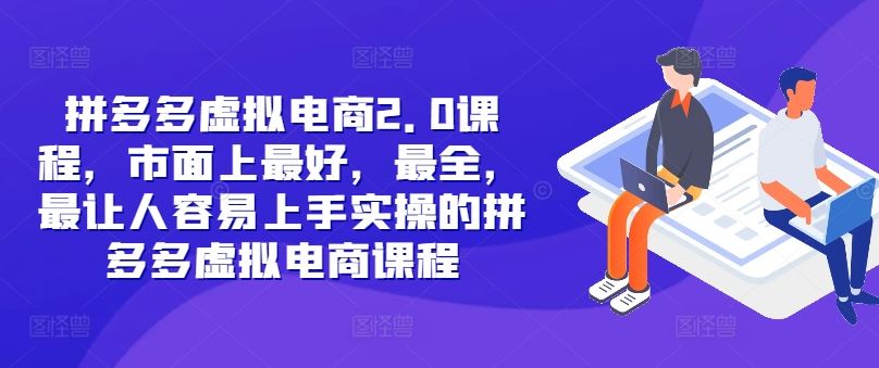 拼多多虚拟电商2.0项目，市面上最好，最全，最让人容易上手实操的拼多多虚拟电商课程-网创资源总站