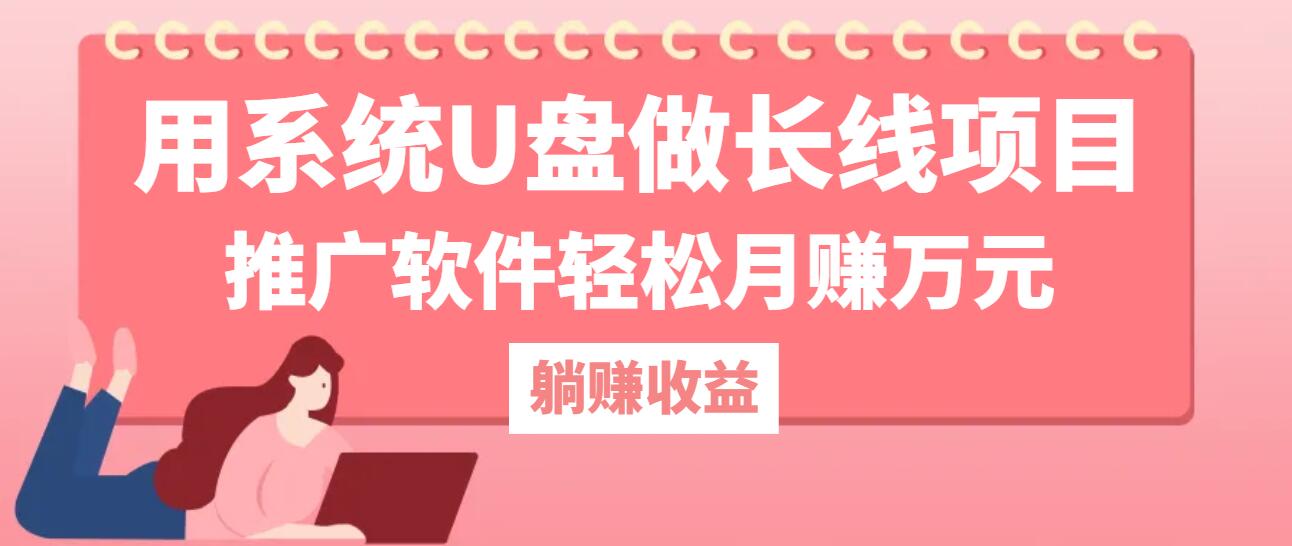 用系统U盘做长线项目，推广软件轻松月赚万元(附制作教程+软件-网创资源总站