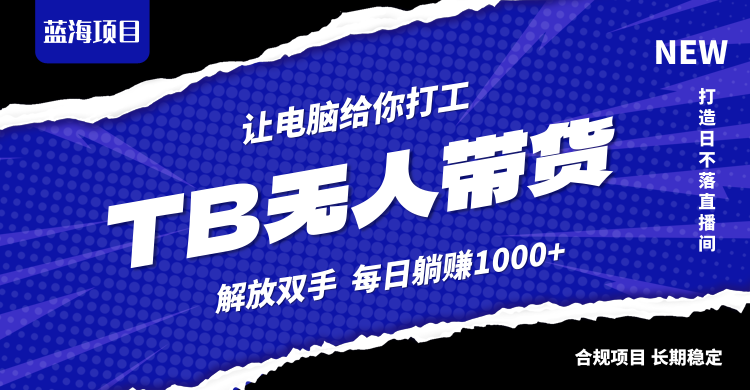 淘宝无人直播最新玩法，不违规不封号，轻松月入3W+-网创资源总站