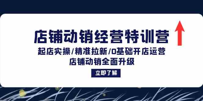 店铺动销经营特训营：起店实操/精准拉新/0基础开店运营/店铺动销全面升级-网创资源总站