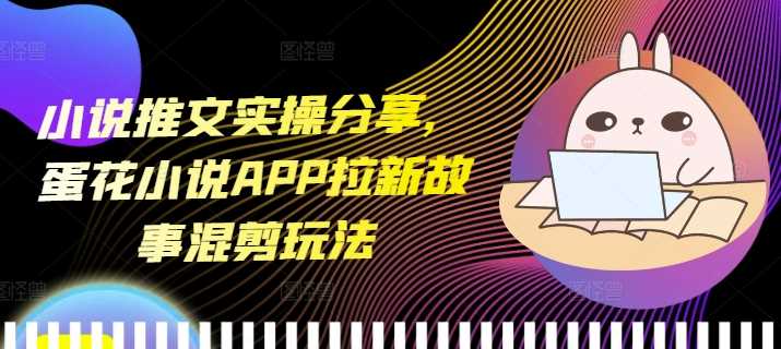 小说推文实操分享，蛋花小说APP拉新故事混剪玩法-网创资源总站