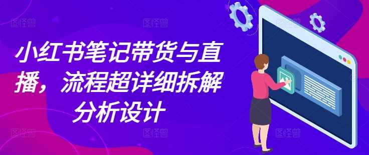 小红书笔记带货与直播，流程超详细拆解分析设计-网创资源总站