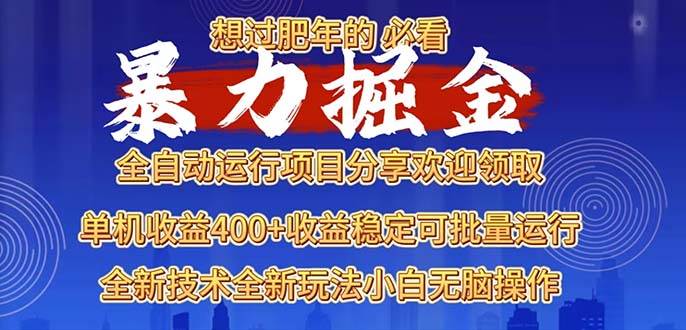 （13675期）2025暴力掘金项目，想过肥年必看！-网创资源总站