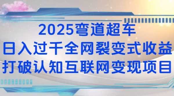 2025弯道超车日入过K全网裂变式收益打破认知互联网变现项目【揭秘】-网创资源总站