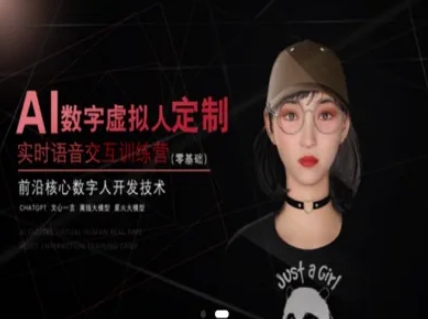 AI数字虚拟人定制，实时语音交互训练营(零基础)，前沿核心数字人开发技术-网创资源总站