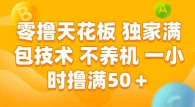 零撸天花板，独家满包技术 不养机 一小时撸满50+【揭秘】-网创资源总站