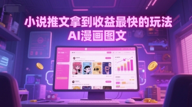 小说推文拿到收益最快的玩法，AI漫画图文-网创资源总站