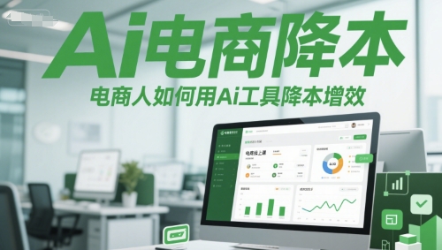 Ai电商降本增效线上课，电商人如何用Ai工具降本增效-网创资源总站
