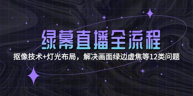 绿幕直播全流程：抠像技术+灯光布局，解决画面绿边虚焦等12类问题-网创资源总站