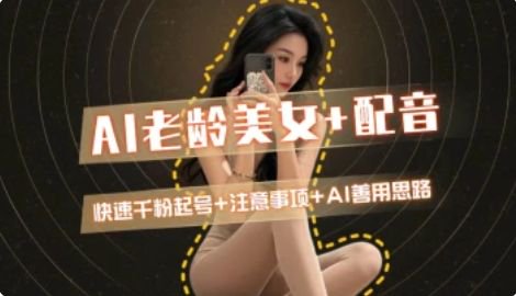 AI老龄美女涨粉+变现_快速千粉起号思路-网创资源总站