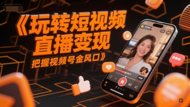 玩转短视频直播变现，把握视频号金风口-网创资源总站