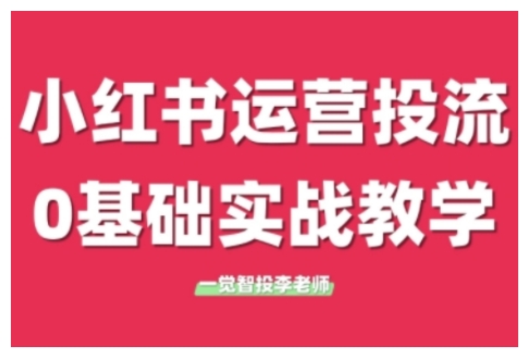 小红书运营投流，小红书广告投放从0到1的实战课，学完即可开始投放(更新)-网创资源总站