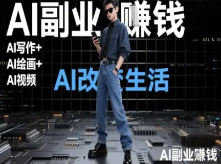 AI改变生活(Ai写作+AI绘画+Ai视频)，AI副业挣钱-网创资源总站