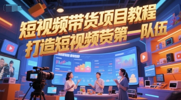 短视频带货项目教程，打造短视频带货第一队伍-网创资源总站