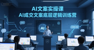 AI文案实操课，AI成交文案底层逻辑训练营-网创资源总站