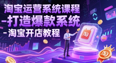 淘宝运营系统课程-打造爆款系统-淘宝开店教程-网创资源总站
