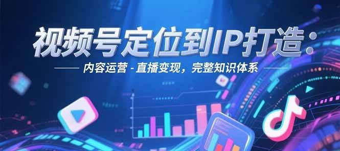 视频号定位到IP打造：账号搭建-内容运营-直播变现，完整知识体系-网创资源总站