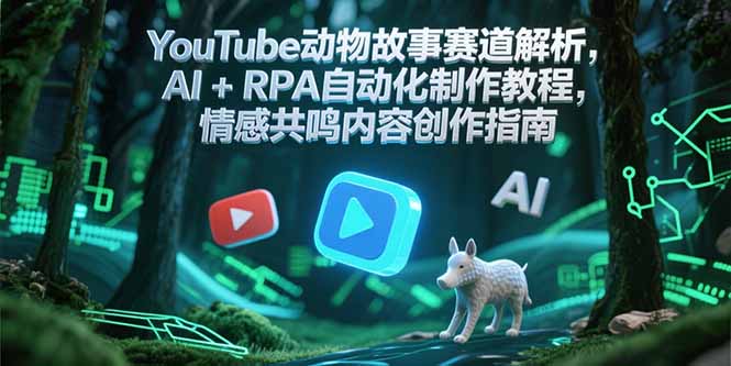 YouTube动物故事赛道解析，AI+RPA自动化制作教程，情感共鸣内容创作指南-网创资源总站