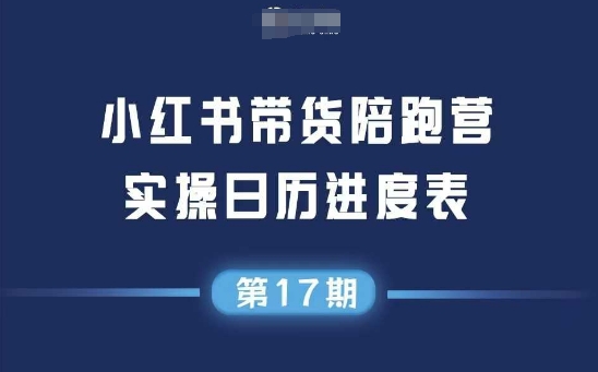小红书第17期带货陪跑营，不囤货，无不直播，无不投流，通过选品+笔记内容+测品+笔记铺量+矩阵运营打爆款-网创资源总站