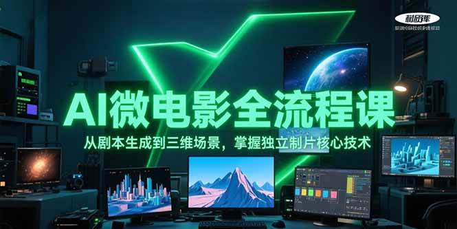 AI微电影全流程课，从剧本生成到三维场景，掌握独立制片核心技术-网创资源总站
