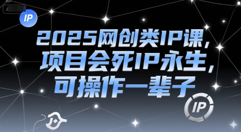 2025网创类IP课，项目会死IP永生，可操作一辈子-网创资源总站