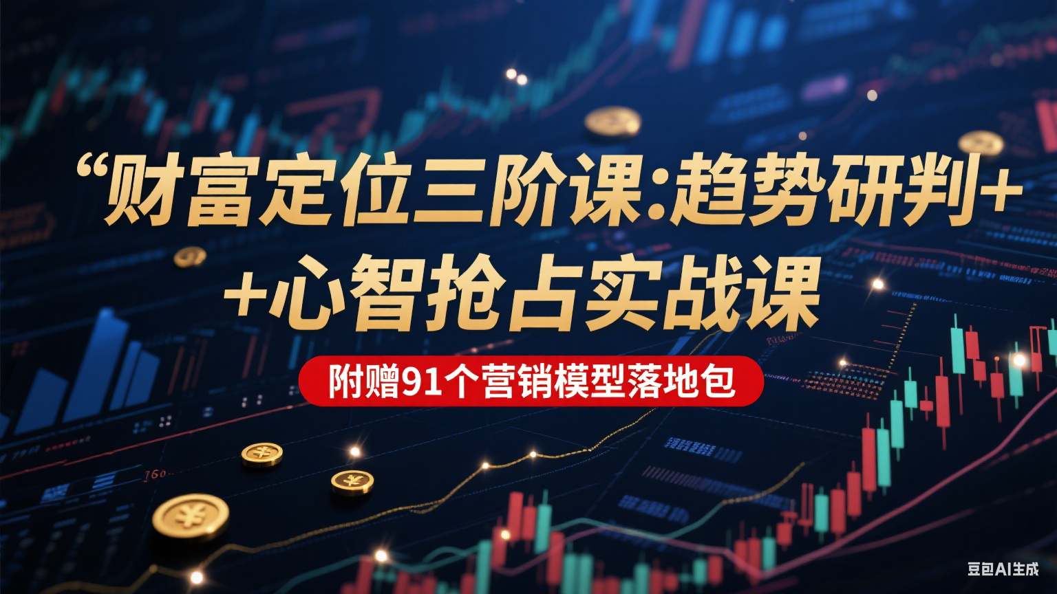 财富定位三阶：趋势研判 + 心智抢占实战课，附赠91个营销模型落地包-网创资源总站