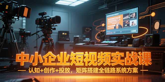 中小企业短视频实战课，认知+创作+投放，矩阵搭建全链路系统方案-网创资源总站